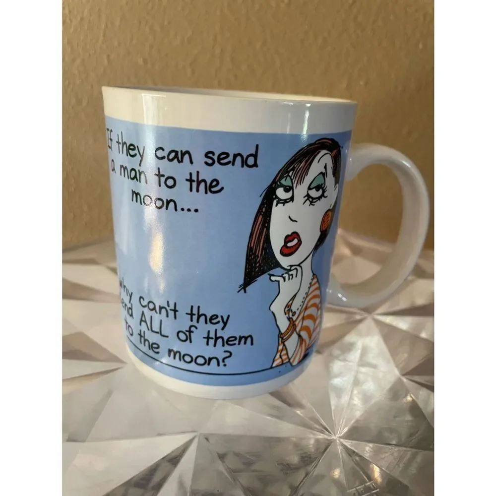 Shoebox Vintage Men Belong On The Moon Mug!